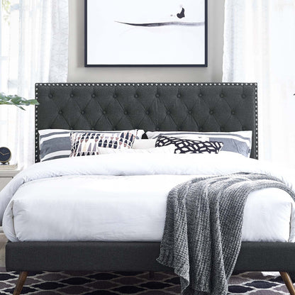 Helena Tufted Upholstered Linen Fabric Full / Queen Headboard by Modway