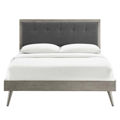 Willow Wood Queen Platform Bed With Splayed Legs by Modway