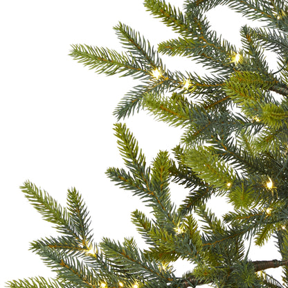 4' Fraser Fir 'Natural Look' Artificial Christmas Tree w/ 100 Clear LED Lights