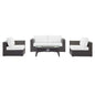 Convene 5 Piece Set Outdoor Patio with Fire Pit by Modway