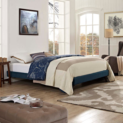 Loryn Fabric Queen Bed Frame with Round Splayed Legs by Modway