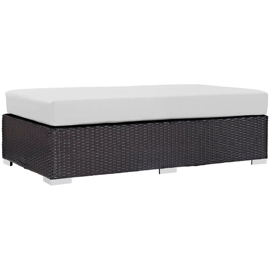 Convene Outdoor Patio Fabric Rectangle Ottoman by Modway
