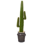 59" Cactus Artificial Plant in Metal Planter