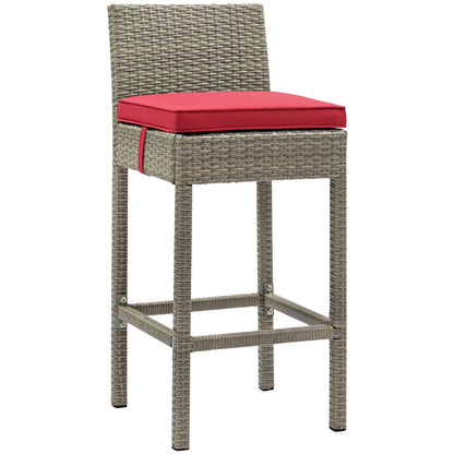 Conduit Outdoor Patio Wicker Rattan Bar Stool Set of 4 by Modway