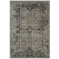 Enye Distressed Vintage Floral Lattice 5x8 Area Rug by Modway