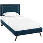 Virginia Fabric Twin Platform Bed with Round Splayed Legs by Modway