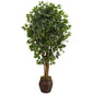 6' Ficus Artificial Tree In Decorative Planter 5665 By Nearly Natural