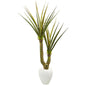 68"  Yucca Artificial Plant in White Planter