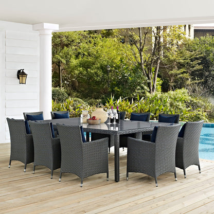 Sojourn 11 Piece Outdoor Patio Sunbrella¨ Dining Set by Modway