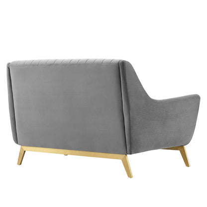 Winsome Channel Tufted Performance Velvet Loveseat by Modway