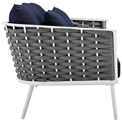Stance 4 Piece Outdoor Patio Aluminum Sectional Sofa Set by Modway