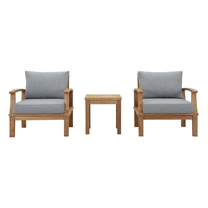 Marina 3 Piece Outdoor Patio Teak Set by Modway