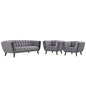 Bestow 3 Piece Performance Velvet Sofa and Armchair Set by Modway