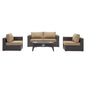 Convene 5 Piece Set Outdoor Patio with Fire Pit by Modway