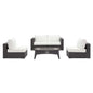 Convene 5 Piece Set Outdoor Patio with Fire Pit by Modway