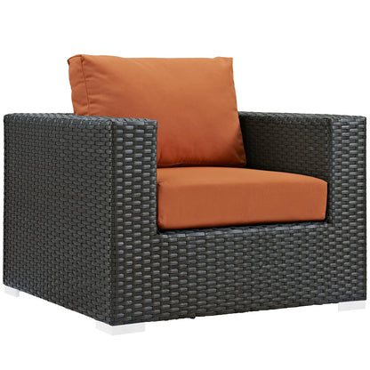 Sojourn 3 Piece Outdoor Patio Sunbrella¨ Sectional Set by Modway