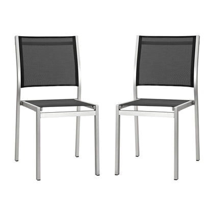 Shore Outdoor Patio Aluminum Side Chair Set of 2 by Modway