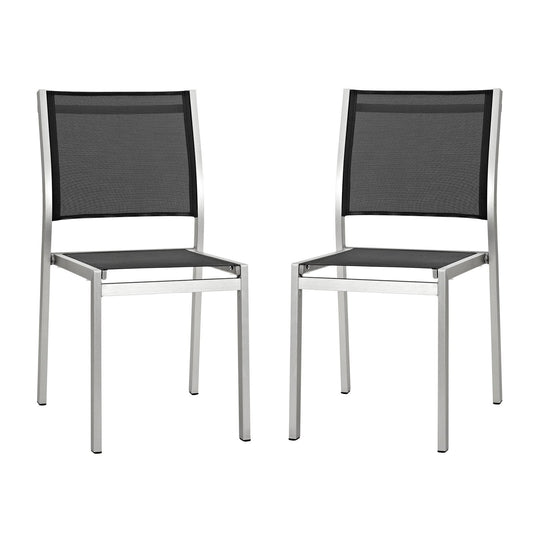 Shore Outdoor Patio Aluminum Side Chair Set of 2 by Modway