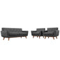 Engage Armchairs and Loveseat Set of 3 by Modway