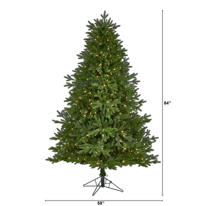 7' Nova Scotia Fir Real Touch Artificial Christmas Tree w/ 400 LED