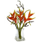 Heliconia in Glass Vase