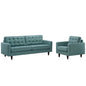Empress Armchair and Sofa Set of 2 by Modway