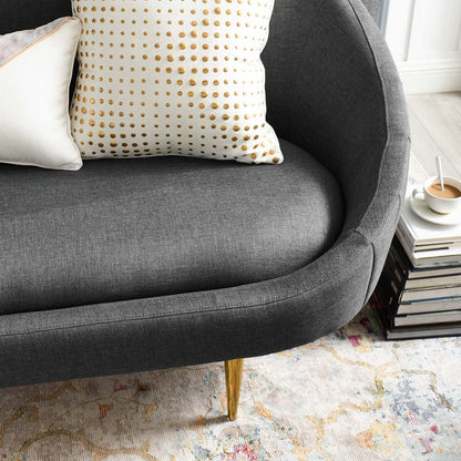 Sublime Vertical Curve Back Fabric Sofa by Modway