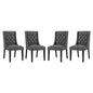 Baronet Fabric Dining Chair Set of 4 by Modway