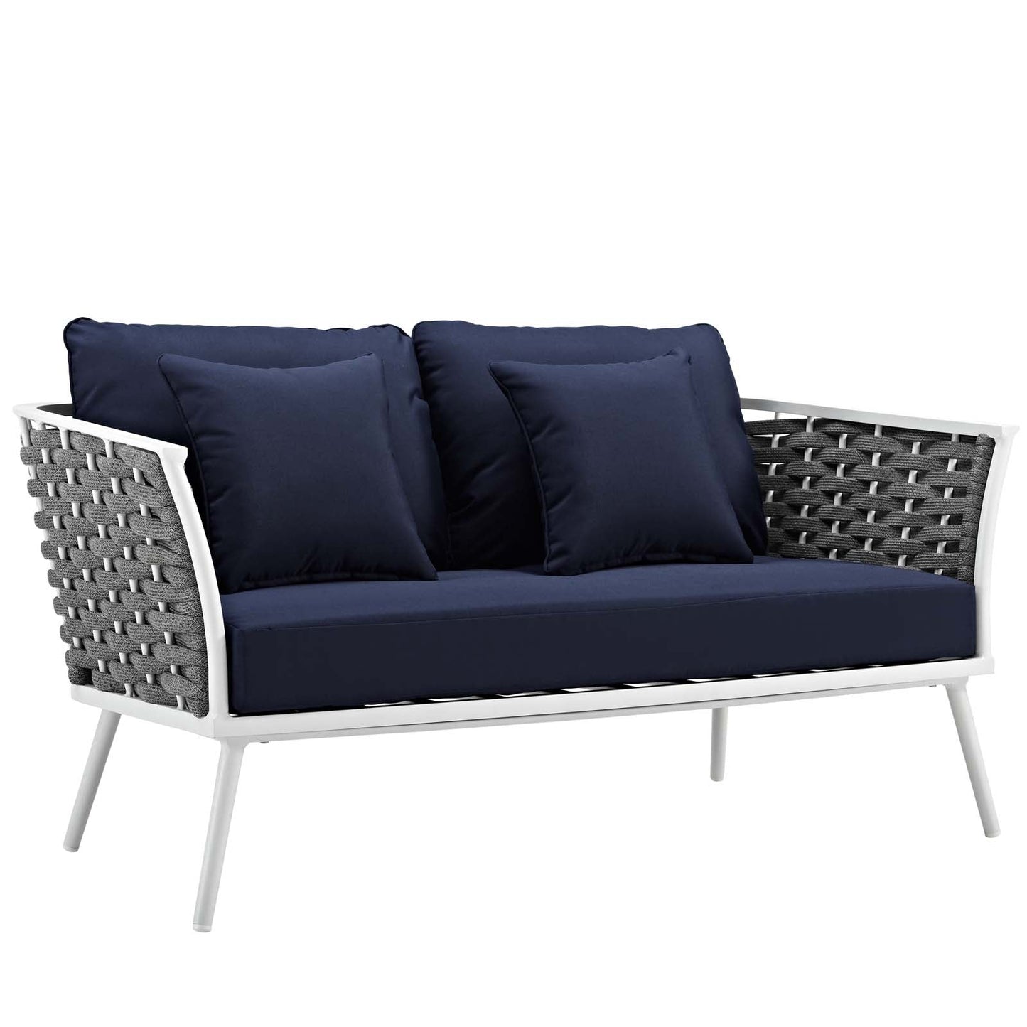 Stance 7 Piece Outdoor Patio Aluminum Sectional Sofa Set by Modway