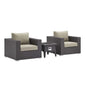Convene 3 Piece Set Outdoor Patio with Fire Pit by Modway