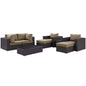 Convene 8 Piece Outdoor Patio Sectional Set by Modway
