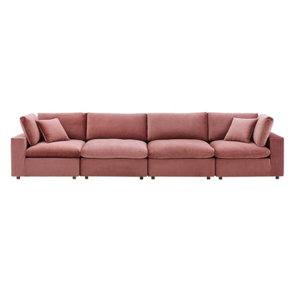 Commix Down Filled Overstuffed Performance Velvet 4-Seater Sofa by Modway