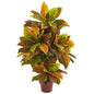 39"  Croton Artificial Plant (Real Touch)