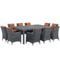 Summon 11 Piece Outdoor Patio Sunbrella¨ Dining Set by Modway