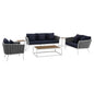 Stance 6 Piece Outdoor Patio Aluminum Sectional Sofa Set by Modway