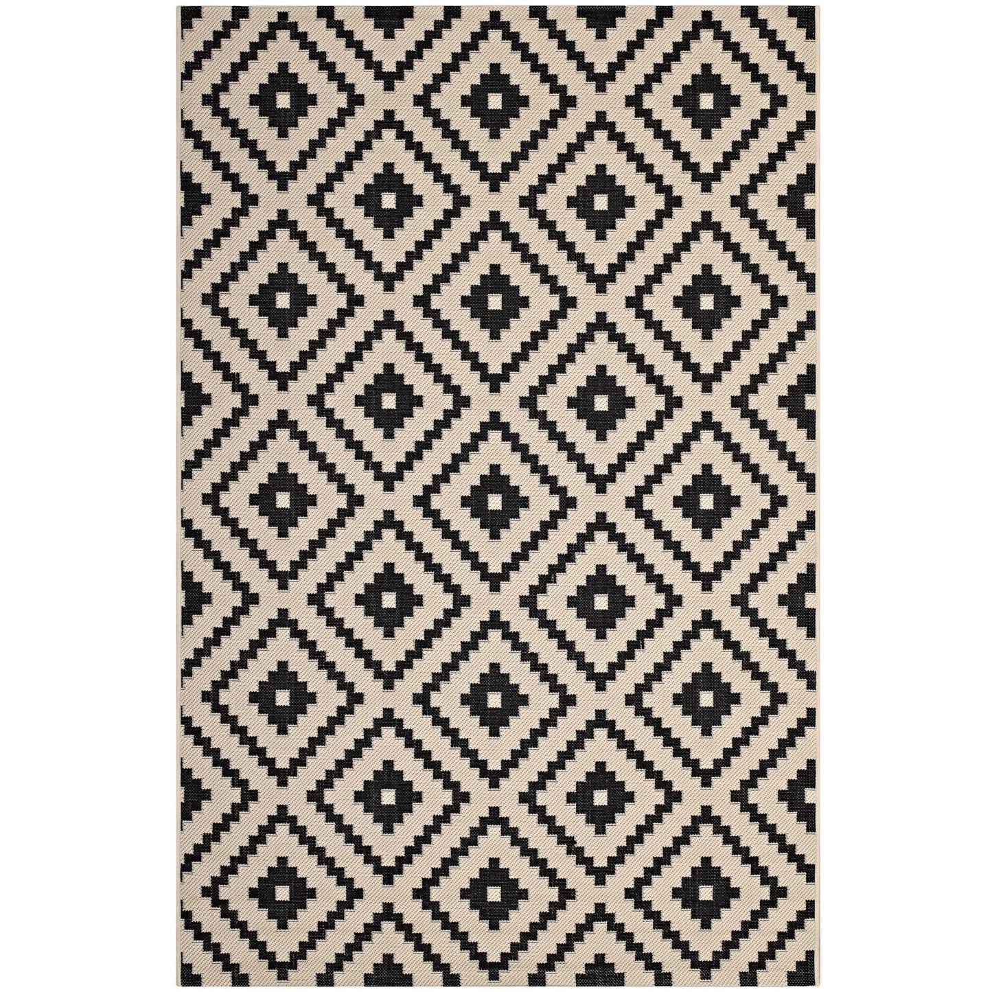 Perplex Geometric Diamond Trellis Indoor and Outdoor 5x8 Area Rug by Modway