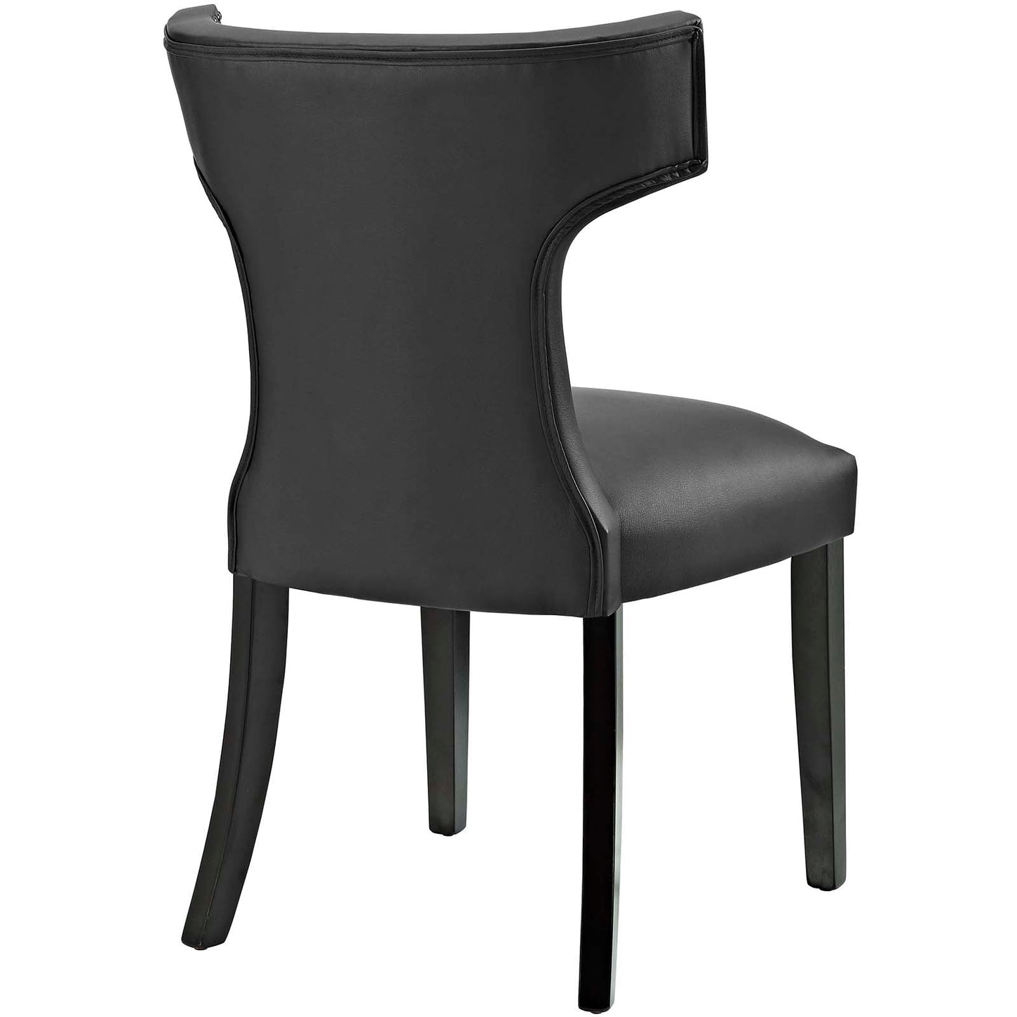 Curve Vinyl Dining Side Chair Set of 2 by Modway