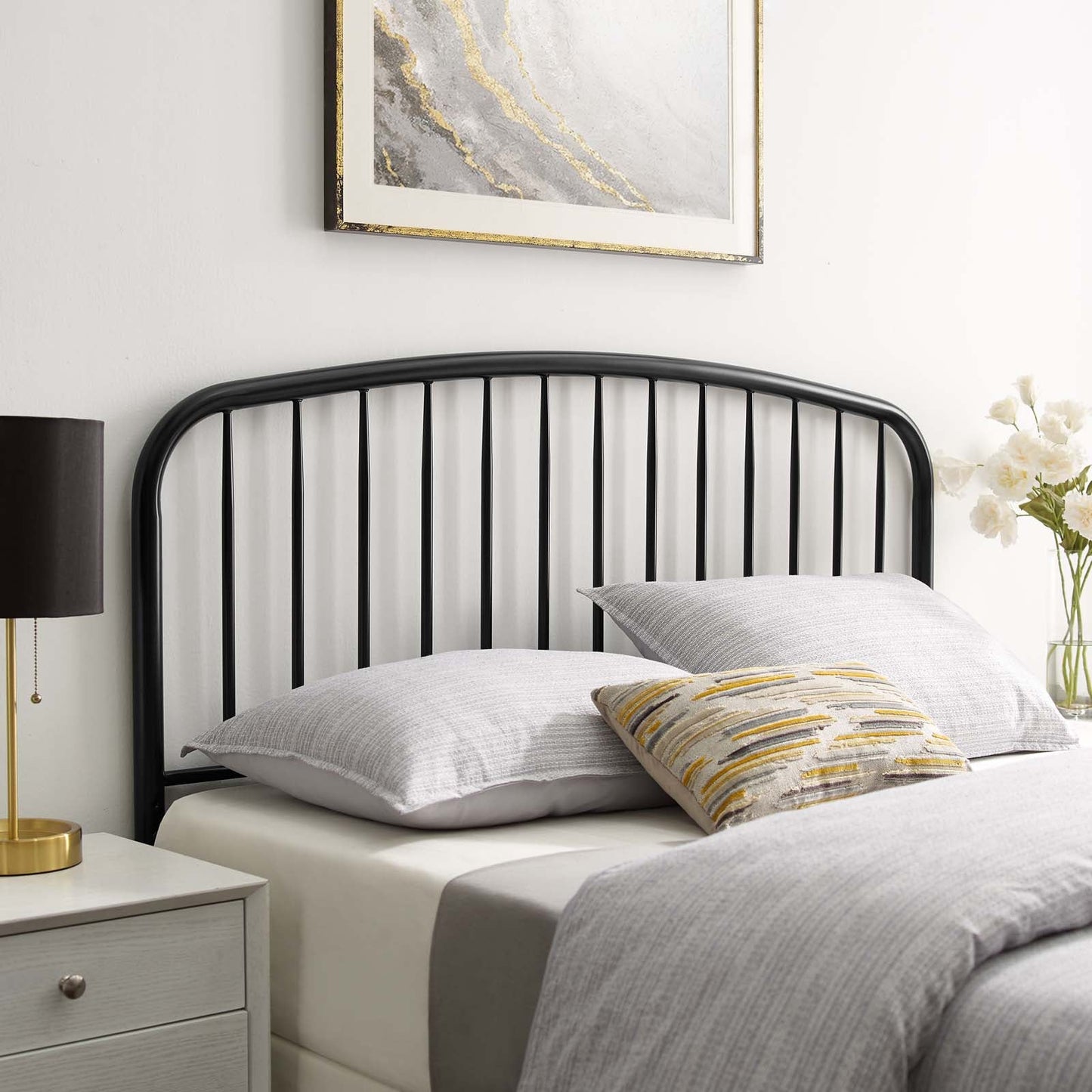 Nova Metal Twin Headboard by Modway