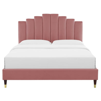 Elise Performance Velvet King Platform Bed by Modway