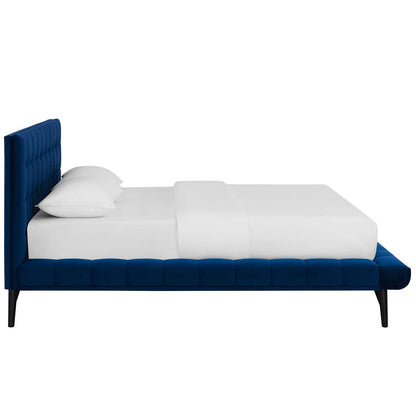 Julia Biscuit Tufted Performance Velvet Queen Platform Bed by Modway