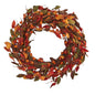 20" Harvest Leaf and Mini Pumpkin Artificial Wreath