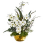 23"  Dogwood Artificial Arrangement in Gold Vase