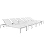 Shore Outdoor Patio Aluminum Chaise Set of 6 by Modway