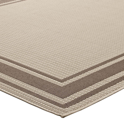 Rim Solid Border Indoor and Outdoor 8x10 Area Rug by Modway