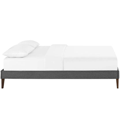 Tessie Fabric Full Bed Frame with Squared Tapered Legs by Modway