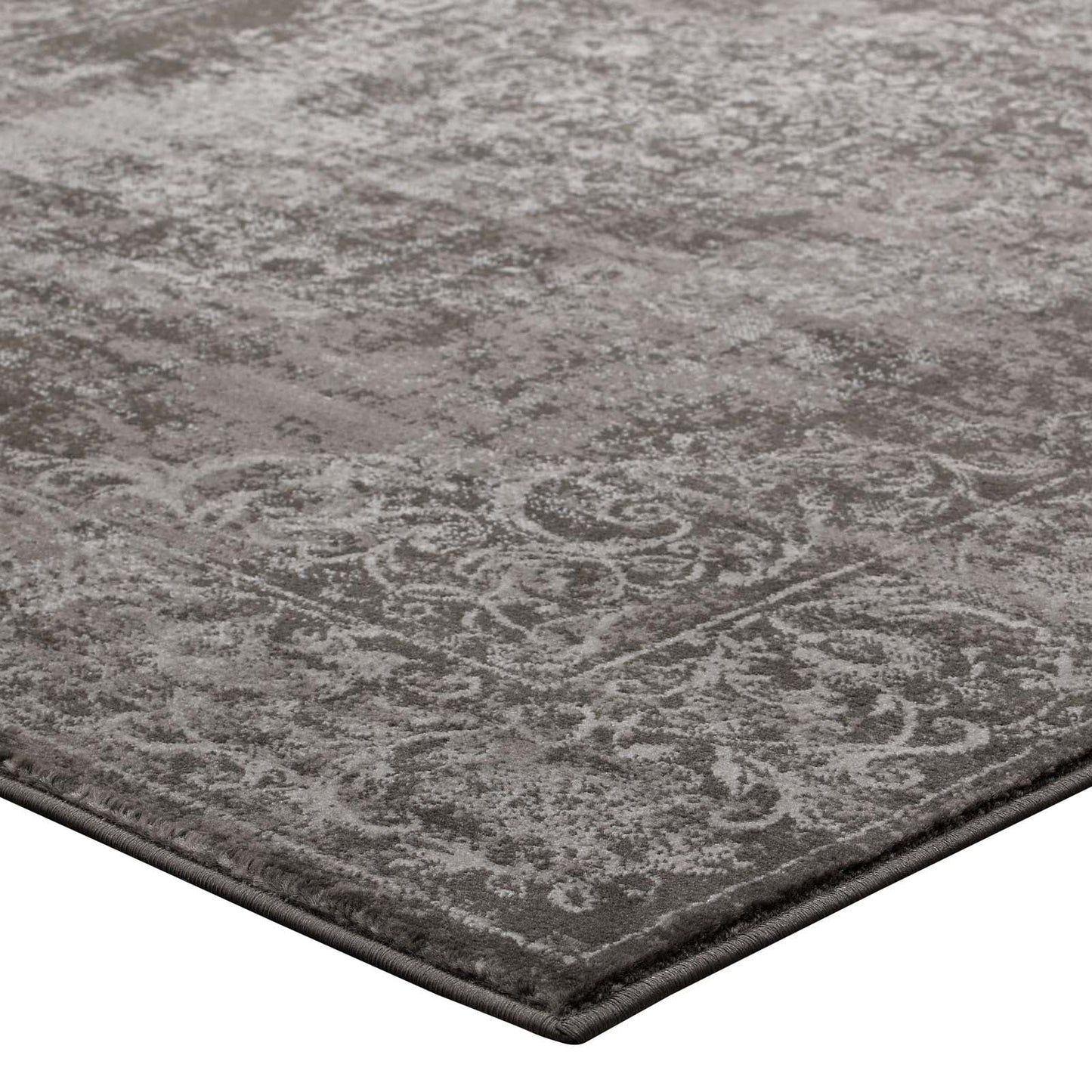 Gamela Rustic Vintage Ornate Floral Medallion 5x8 Area Rug by Modway