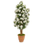59" Azalea Artificial Tree In Terra Cotta Planter 9459 By Nearly Natural