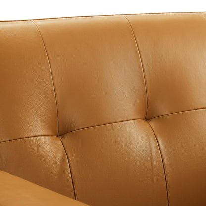 Engage Top-Grain Leather Living Room Lounge Accent Armchair by Modway
