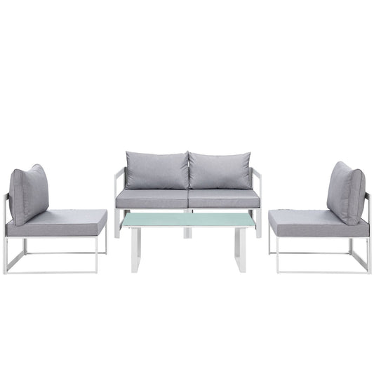 Fortuna 5 Piece Outdoor Patio Sectional Sofa Set by Modway