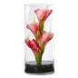 14" Calla Lily Artificial Arrangement in Cylinder Glass